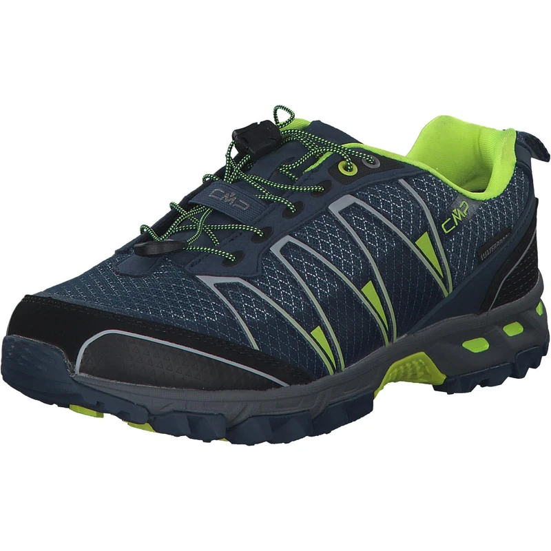 CMP MEN'S ALTAK TRAIL SHOES WP, BLUE INK-YELLOW FLUO, UK 9.5