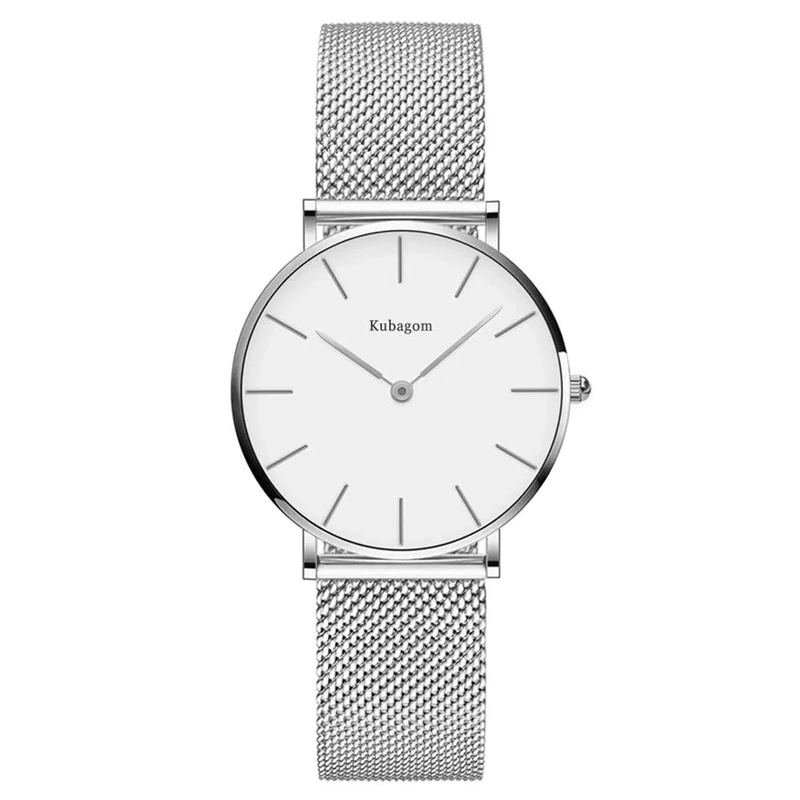 Kubagom Women's Ultra Thin Stainless Steel Mesh Watch