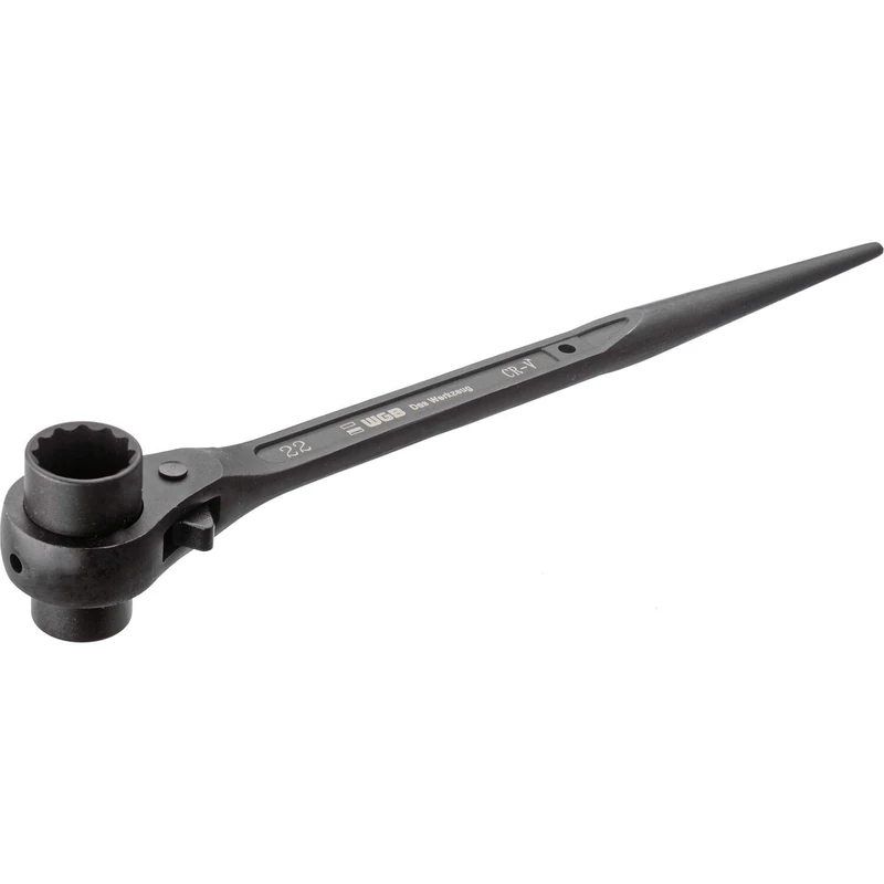 WGB 306827324 Steel Construction Ratchet 3068 Double Hexagon 27 x 32 mm Black Spanner Size (mm): 27 x 32