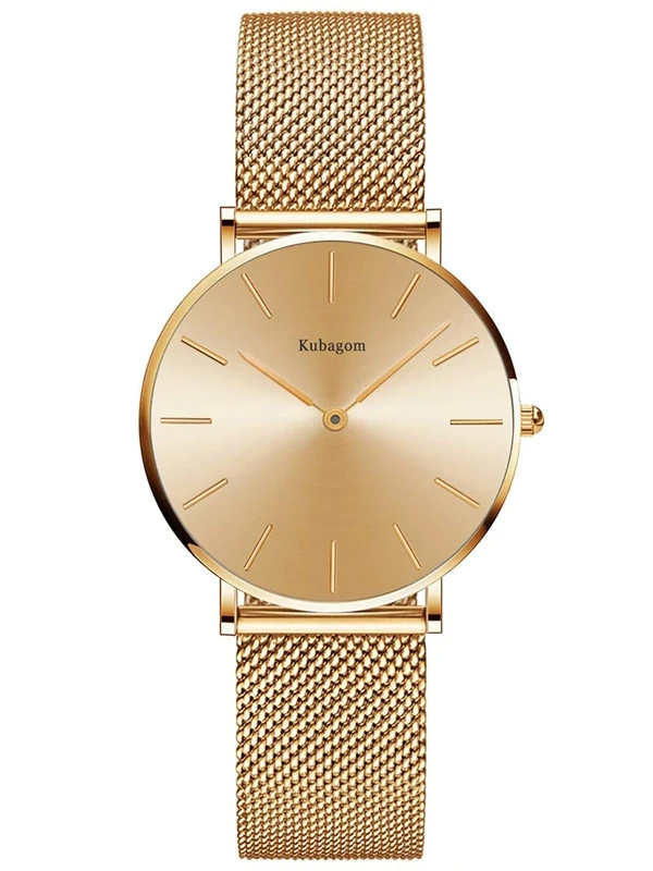 Kubagom Ultra Thin Women's Stainless Steel Mesh Watch