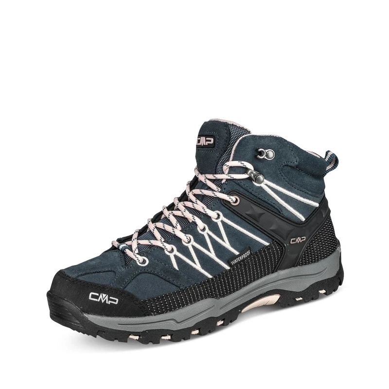 CMP Kids Rigel MID Trekking Shoes WP, Asphalt Rose, 6.5 UK