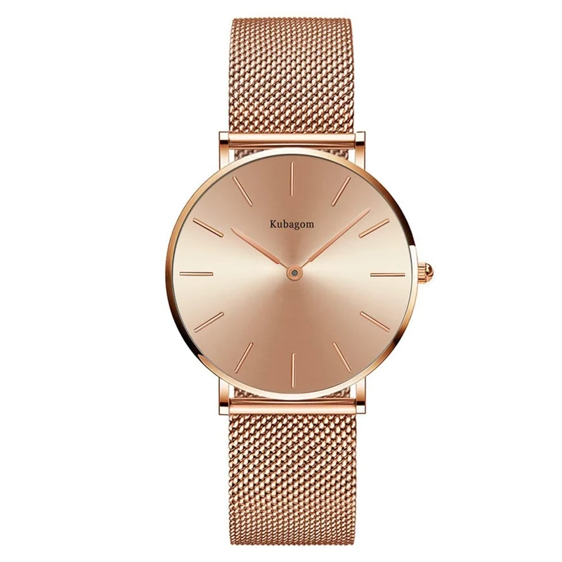 Kubagom Women's Ultra Thin Stainless Steel Mesh Watch