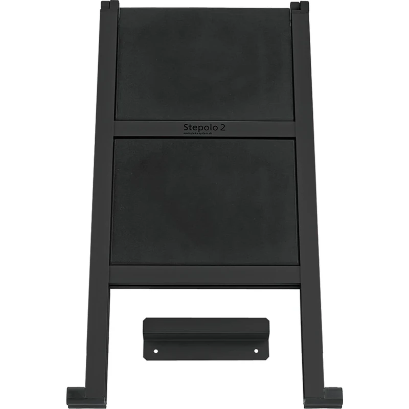 PEKA 600.0340.37 Stepolo2 Ladder 2 Steps Folding Stiffener with Wall Bracket Aluminium Black, Silver