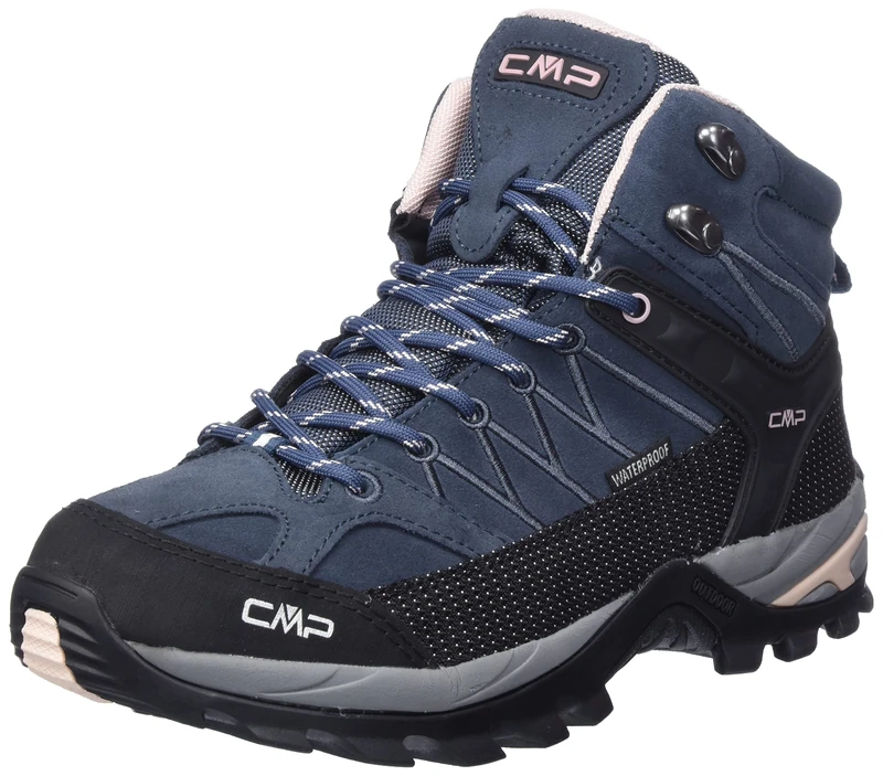 CMP Unisex Children's Rigel Mid Trekking Shoes WpTrekking Shoes, Asphalt Antracite Rose, 10 UK