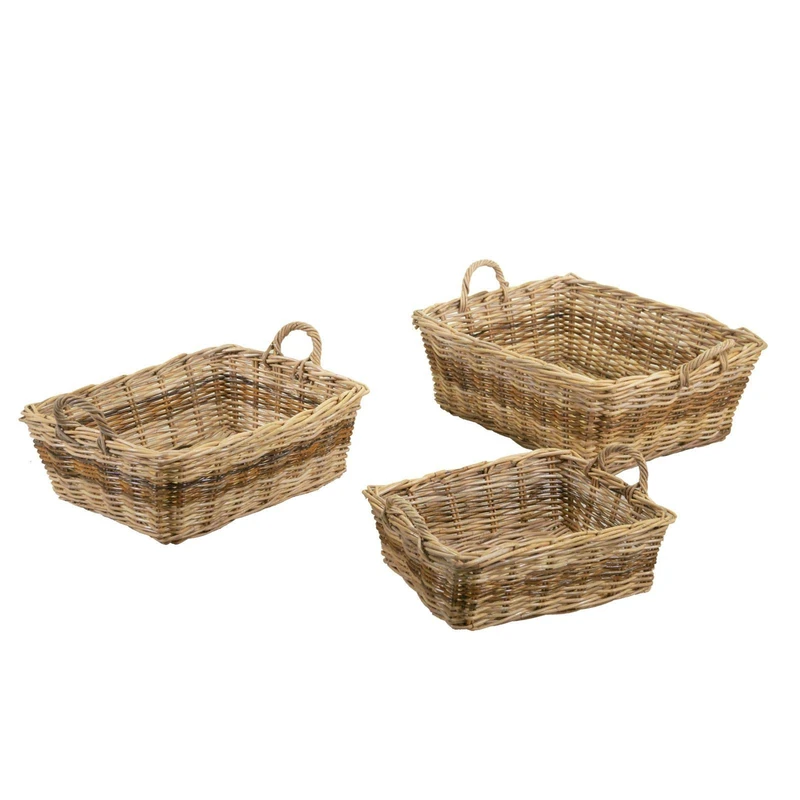 Vacchetti 4706540000 Basket, Rattan, Multicolor, Small, 3 units