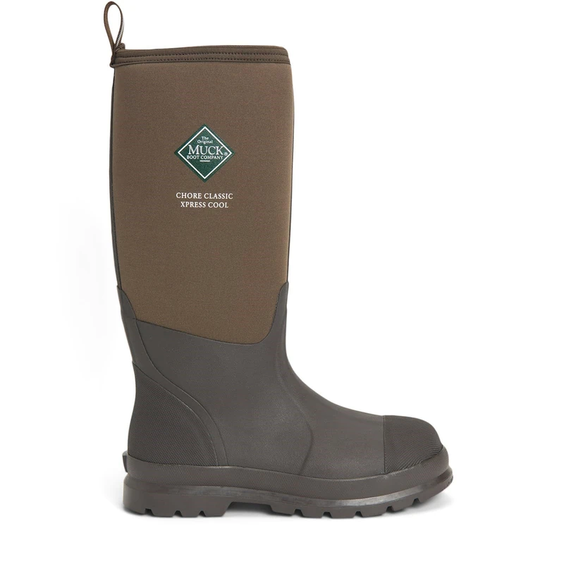 Muck Boots Men's Chore Classic Tall Xpress Cool Pull On Waterproof Wellington Boot, Brown, 10