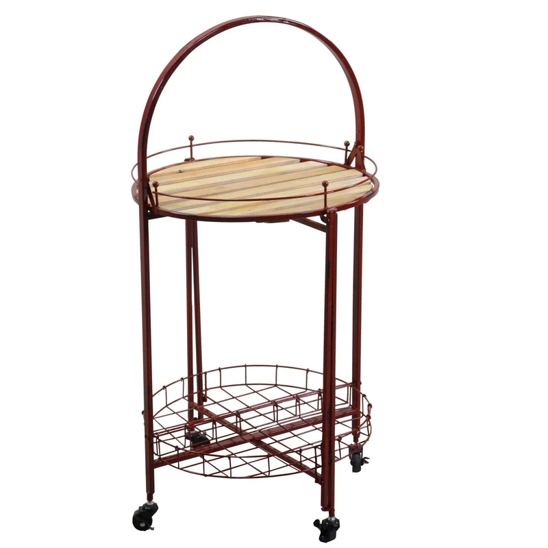 Vacchetti 6453760000 Coffee Table, Metal, Red Linen, Large - Image 1