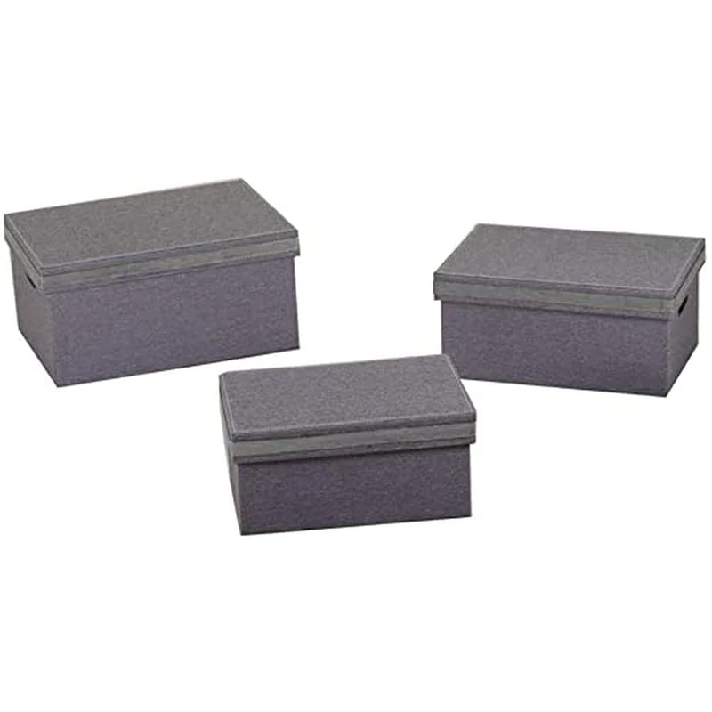 Vacchetti Giuseppe Box, Fabric, Silver Grey, Medio - Image 1