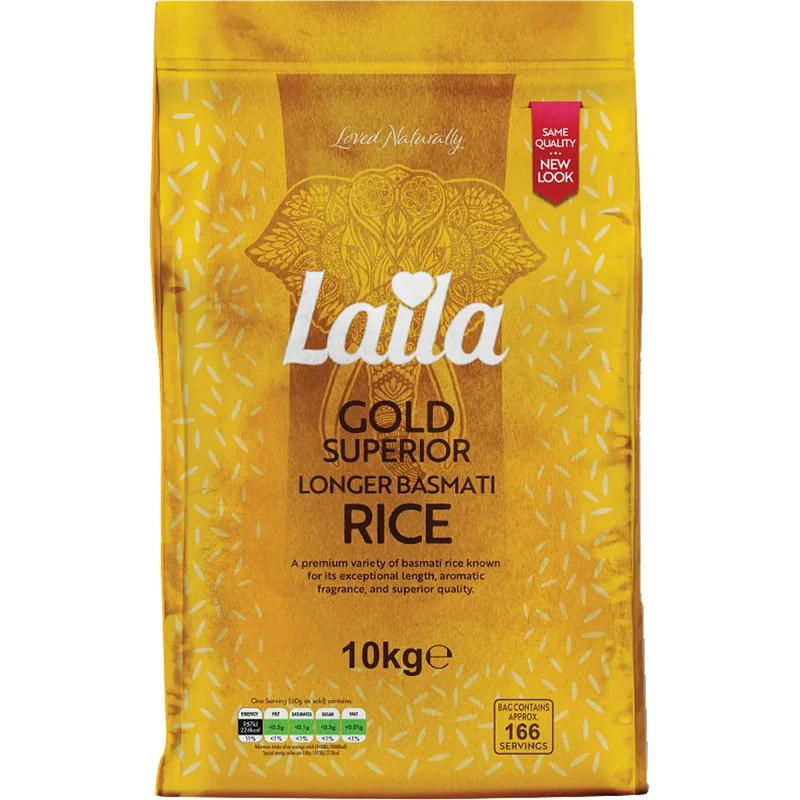 Laila Longer Basmati Rice, 10Kg