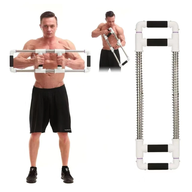 GoFitness Push Down Bar Machine - Chest Expander at Home Workout Equipment for Chest, Arm, Shoulder, Abs and Back - Portable Upper Body Trainer for Home, Travel or Outdoors