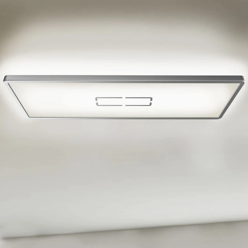 BRILONER Leuchten 3394-014 LED Ceiling Light with Backlight Effect, 22 Watt, 2,700 Lumens, 4,000 Kelvin, White/Silver, 580 x 200 x 29 mm (L x W x H)