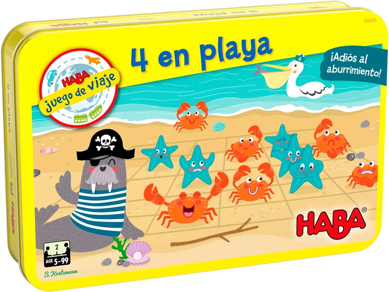 HABA 306045-4 in Beach Travel Set in Tin - 5+ Years