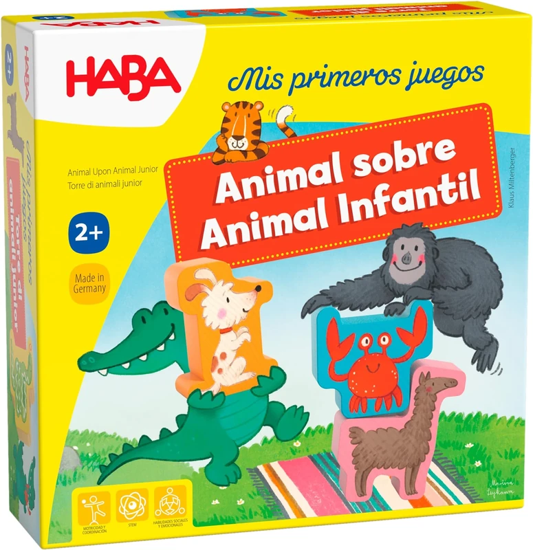 HABA 306073 My First Games Animal on Animal Classic Stacking Game More 2 Years