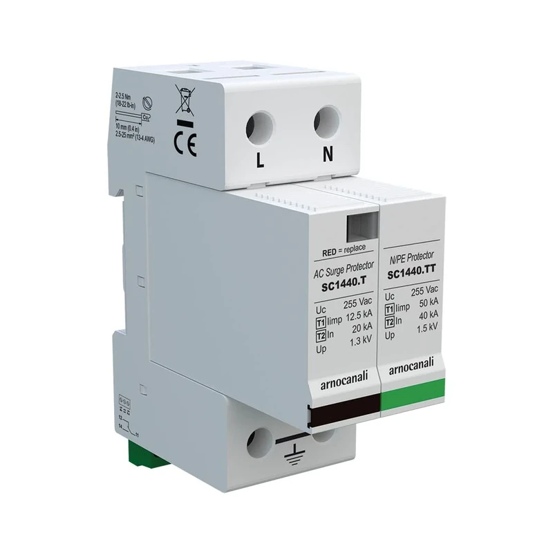 Arnocanali SC1440.2TTF Isopro Discharger 1 + 1 Modules, Reference Class T1 + T2 for Networks Tt - Tn with Telescopic