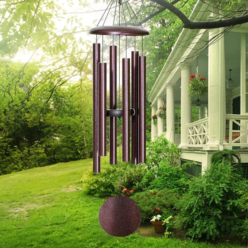 SinHuo Wind Chimes Outdoor Large Deep Tone,Memorial Wind Chimes,Elegant Chime for Garden Patio Balcony and Home Matte Bronze 36in