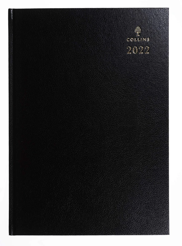 Collins Desk A4 Two Pages to a Day 2022 Diary - Black