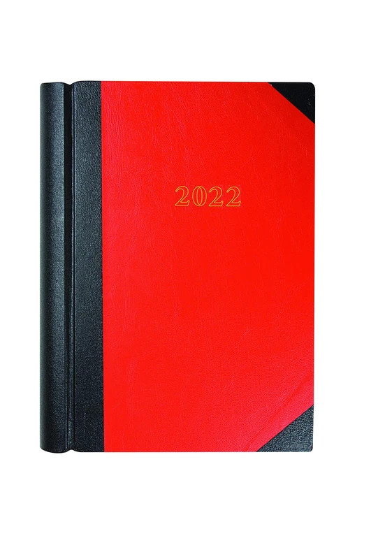 Collins Desk A4 Two Pages to a Day 2022 Diary - Red