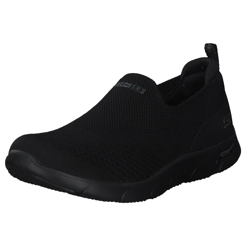 Skechers Women's Arch Fit Refine Don't Go Sneaker, Black Heathered Knit, 4 UK