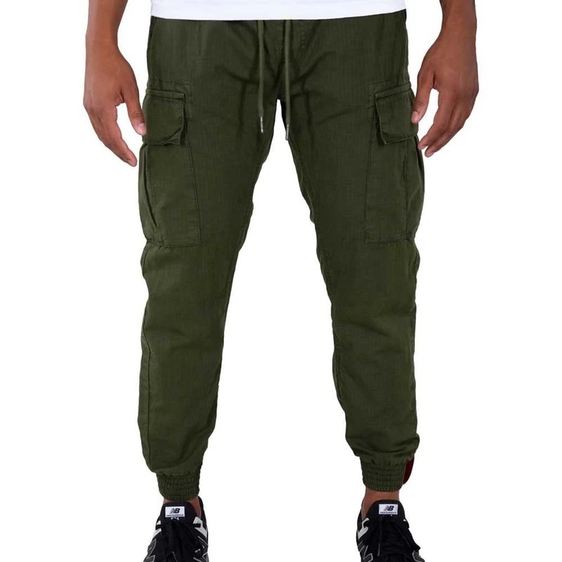 Alpha Industries Men's Ripstop Jogger Casual Trousers Dark Olive