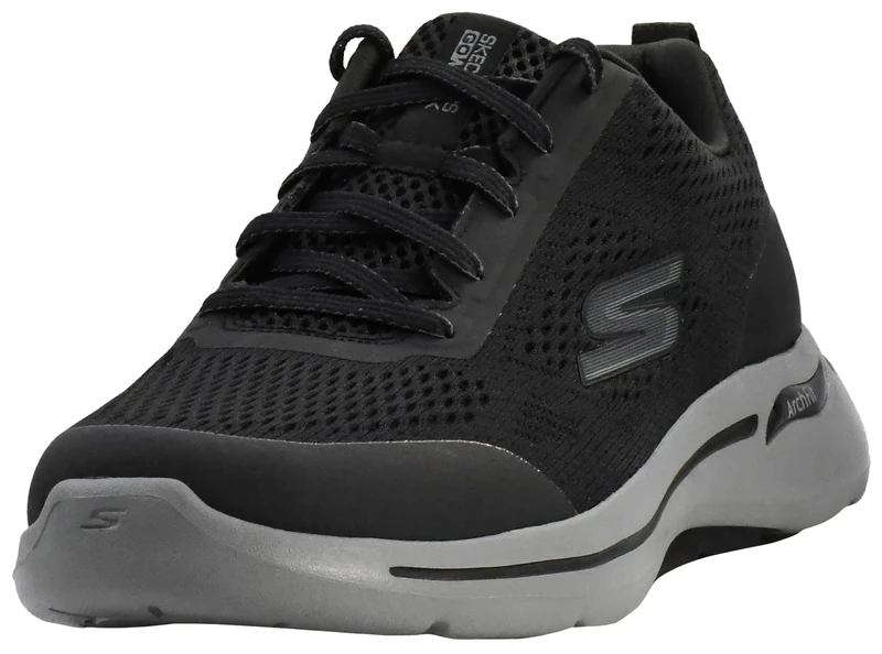 Skechers Men's Go Walk Arch Fit Idyllic Sneaker,Black Textile/Synthetic,10 UK