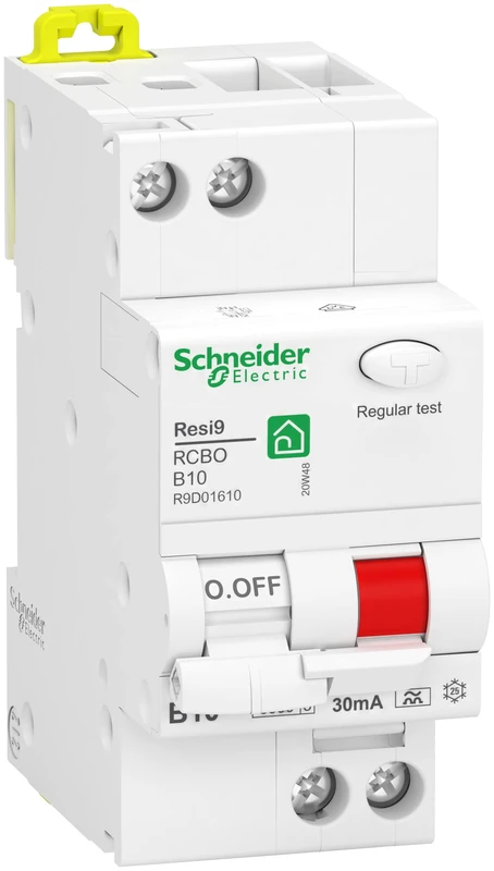 Schneider Electric R9D01610 FI/LS Switch RESI9 1P+N 10A B 30MA Type A 6KA