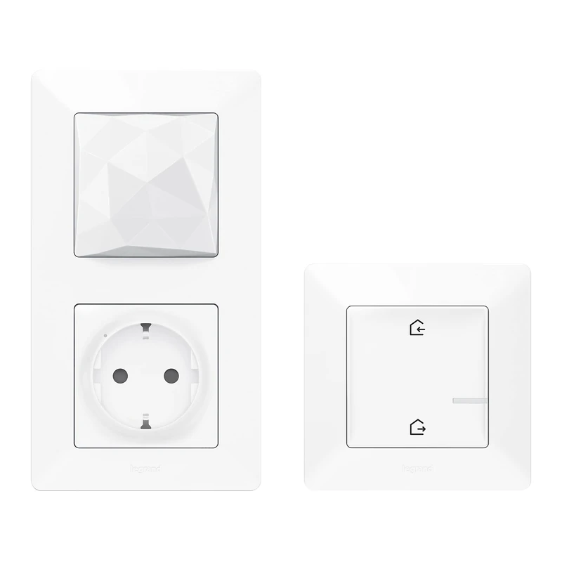 Legrand, Valena Life with Netatmo Starter Pack, Wireless Gateway with Switchable Socket 16A + Master Switch ‘Come/Walk’, Local Control or via App or Voice Command (Alexa, Siri, ..), 752196