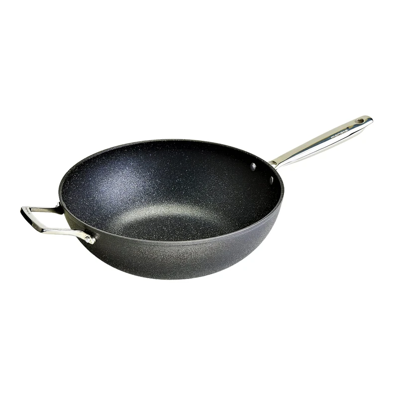 Moneta Armonia Wok Sauté Pan, Non-Stick and Anti-Scratch Coating, Suitable for All Stovetops, 32 cm