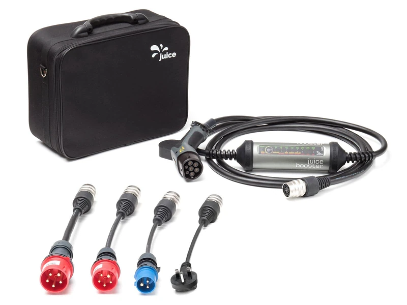 Juice Booster 2 | Traveller Set | EV Vehicle Car and PHEV Charge Point, Portable Charger Type 2, 32A, 3kW-22kW, 5m | Charger including Commando CEE32, CEE16, Camping, Commercial and UK Domestic