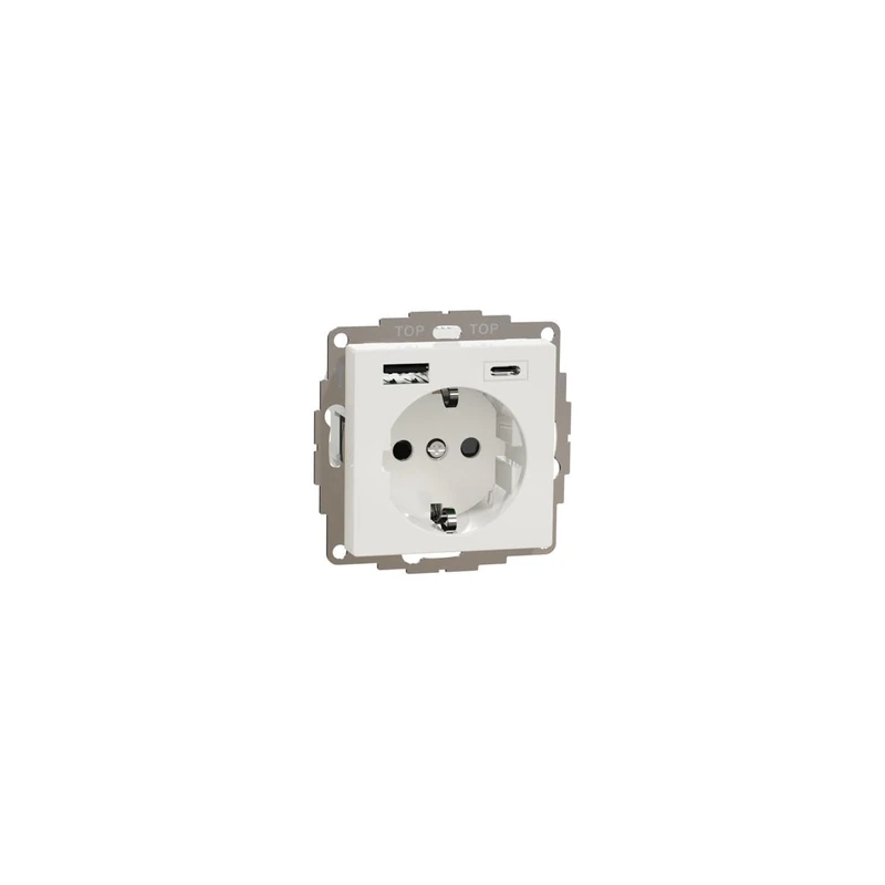 Merten Schuko Socket with USB Charger TPb MEG2367-0319