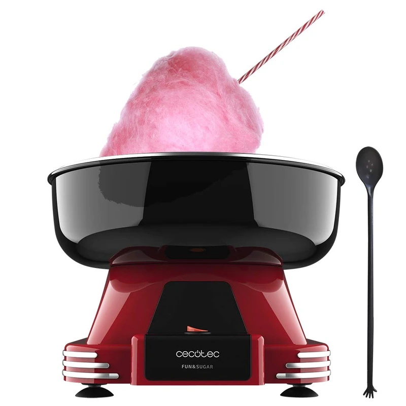 Cecotec Fun & Sugar Candy Floss Machine 500 W Retro Design Fully Detachable Includes Measuring Spoon and 10 Sticks