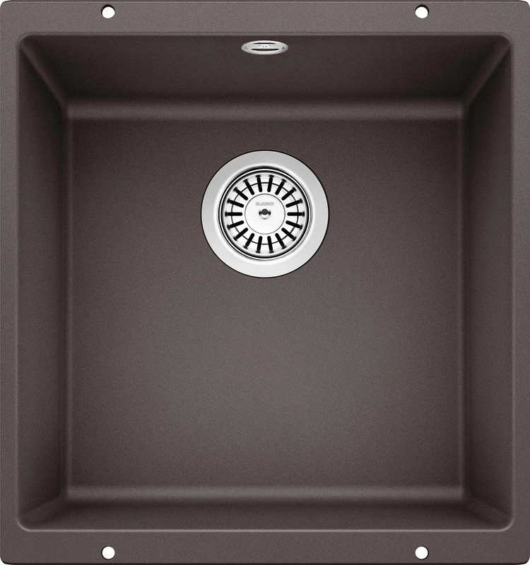 BLANCO ROTAN 400-U | SILGRANIT Sink in café | Installation Type: undermount Installation | for 50 cm Wide Base cabinets | Spacious Bowl Volume | Easy-Care Surface | [43x46x20.2 cm]