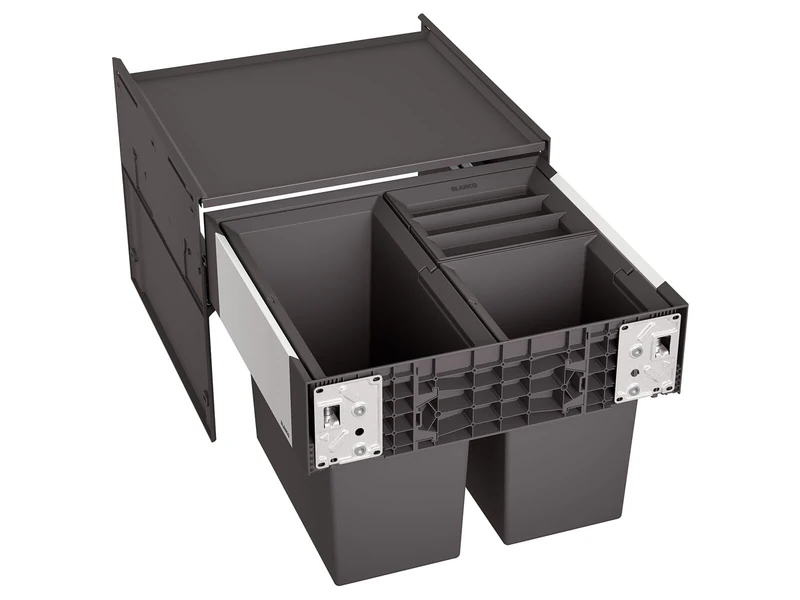 BLANCO Kitchen Waste Sorter Container, Select II 50/3, 35 Liters, Black, Medium - Image 1