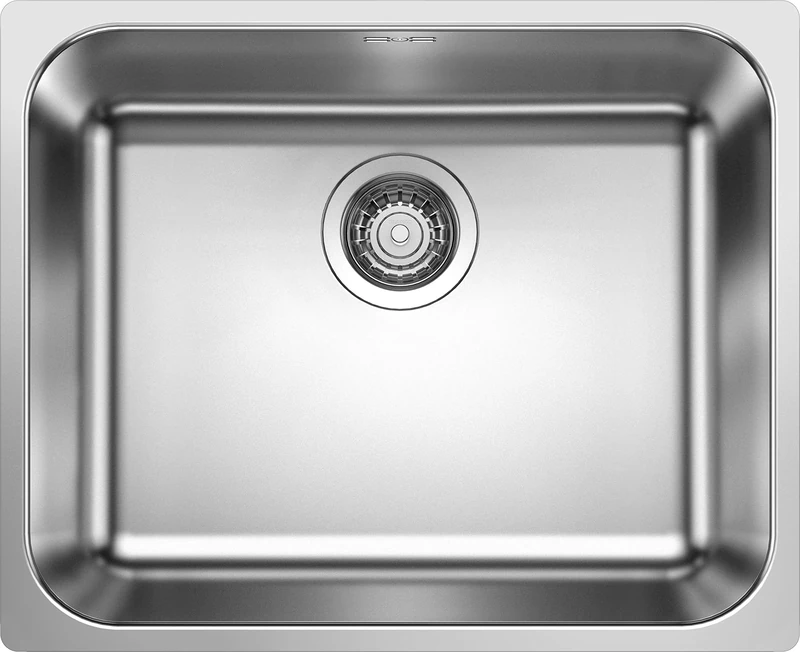 BLANCO Supra 500-IF R12 | Stainless Steel Sink | Installation Type: Installation from Top & Flush | for 60 cm Wide Base Cabinets | Resistant to Scratches | Large Basin Volume