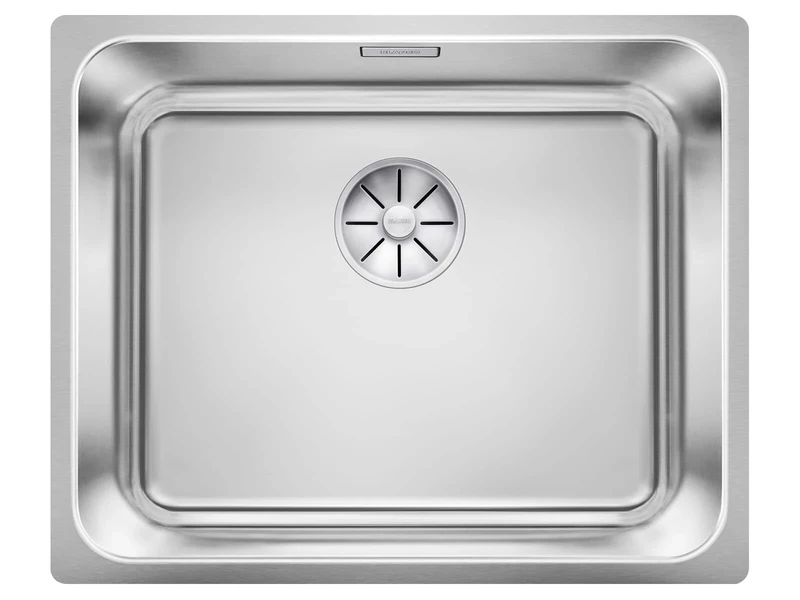 BLANCO Solis 500-IF Stainless Steel Sink Installation Type: Installation from Top and Flush Surface for 60 cm Wide Base Cabinets Resistant to Scratches Large Basin Volume