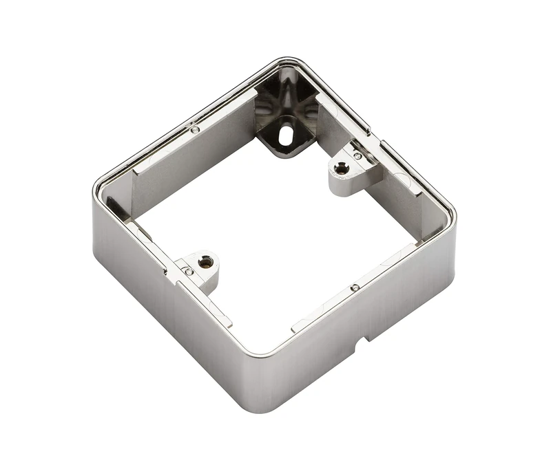 Knightsbridge 1GSBBC 1 Gang Surface Box - Brushed Chrome, 32mm Depth