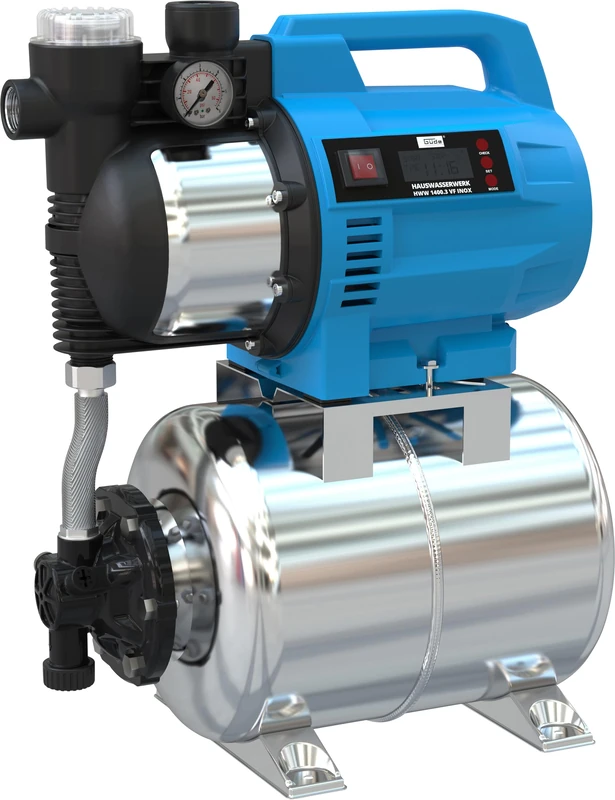 Güde HWW 1400.3 VF INOX Domestic Water Station (1400 W, Boiler Capacity: 24 l, Discharge Volume: 4800 l/h, Discharge Height max. 48 m, Suction Height: max. 8 m, Wheel