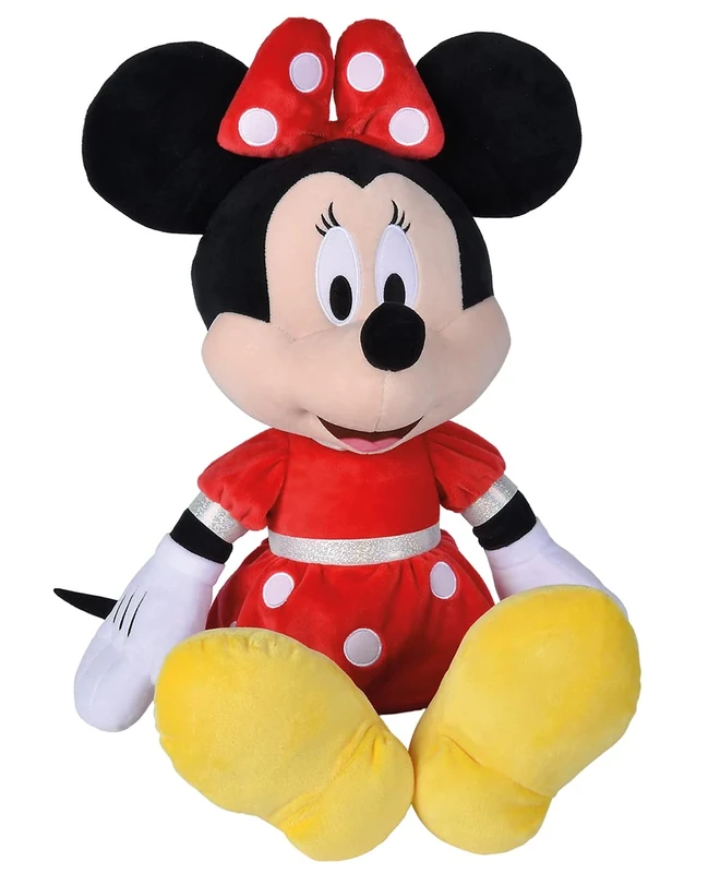 Simba 6315870232PRO - Disney Minnie Mouse, 60 cm Plush Toy in Red Dress, Cuddly Toy, Mickey Mouse, from the First Months of Life