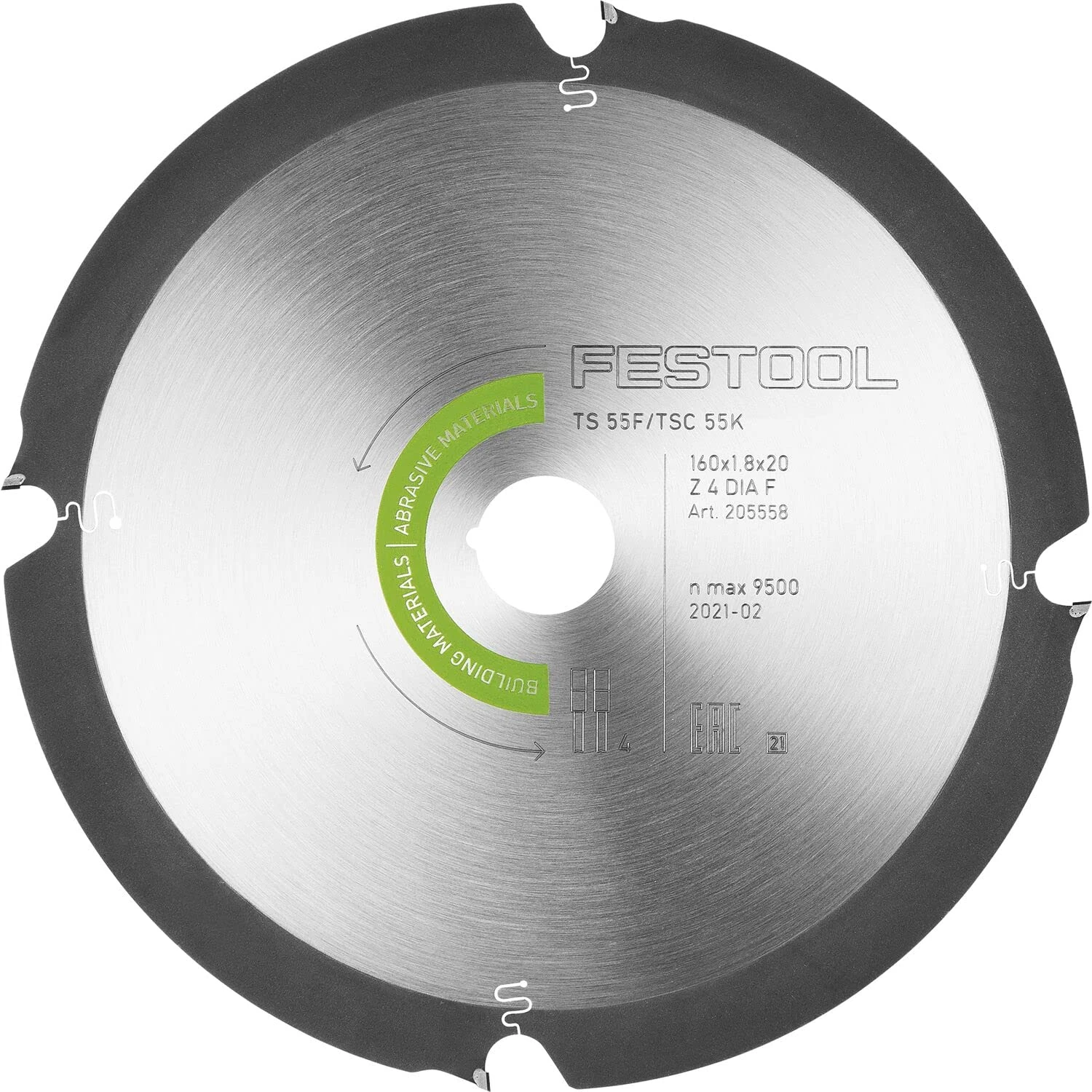 Festool Diamond circular saw blade ABRASIVE MATERIALS DIA 160x1,8x20 F4
