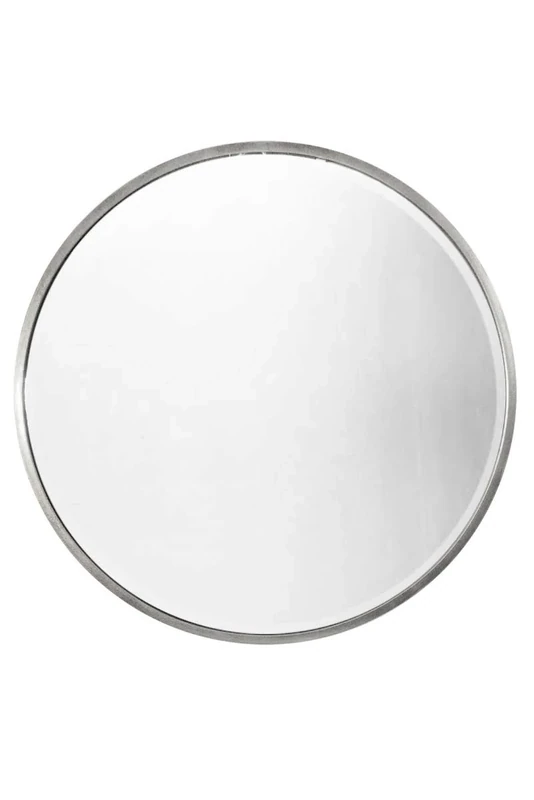 Large Silver Circular Bevelled Wall Mirror 100cm x 100cm 3ft x 3ft GL352