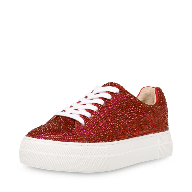 Betsey Johnson Women's Sidny Sneaker, Red, 8 UK