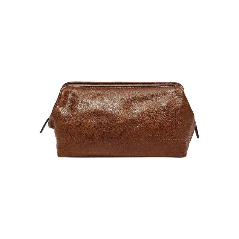 Fossil Gift for Men Travel, Leather Shave Kit cognac 26.7 cm L x 14.6 cm W x 15.3 cm H MLG0724222 - Image 1