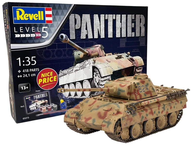 Revell 03273 Geschenkset Panther Ausf. D 1:35 Scale Unbuilt/Unpainted Plastic Model Kit