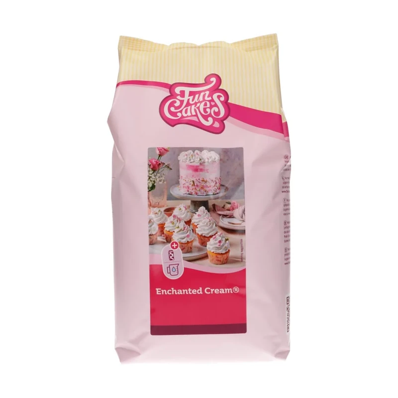 FunCakes Mix for Enchanted Cream Easy to Use, Very Light and Fluffy Snow White Cream, Perfect for Filling and Covering Cakes or as a Topping on Cupcakes, Halal, 4 kg