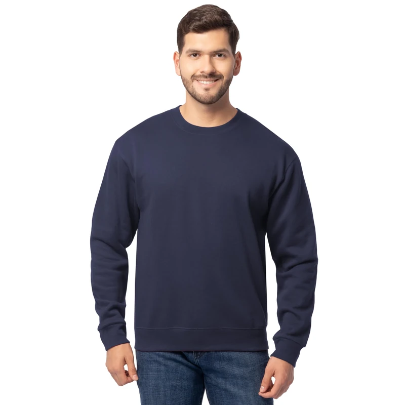 Fruit of the Loom Men's Eversoft Fleece Sweatshirt - Navy, Large