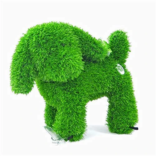 AniPlants, Grass figure, dog peeing, garden decoration, 35 cm, decorative figure, artificial grass, weatherproof