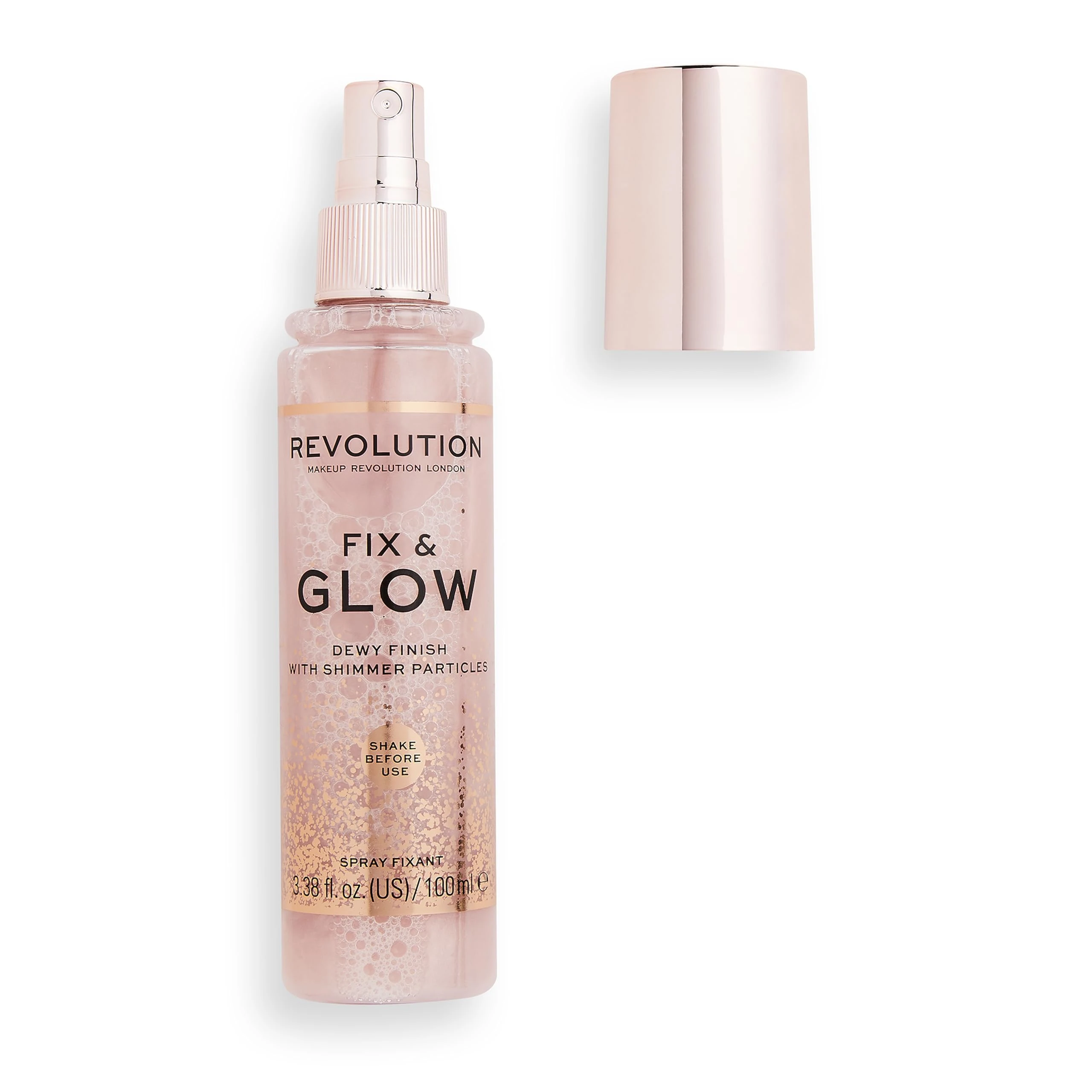 Revolution Beauty Fix & Glow Fixing Spray, Illuminating & Hydrating, Vegan & Cruelty-Free, 100ml