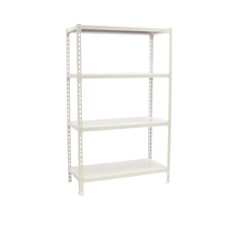 Simon Rack Garage Shelving Units 1500x1200x300 mm, 4 Tier Steel Rack, 200 kg per Shelf, White - Simonclick