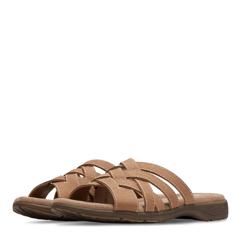 Eastland Women's Hazel Slide Sandal, Olive Nubuc, 7 - Image 1