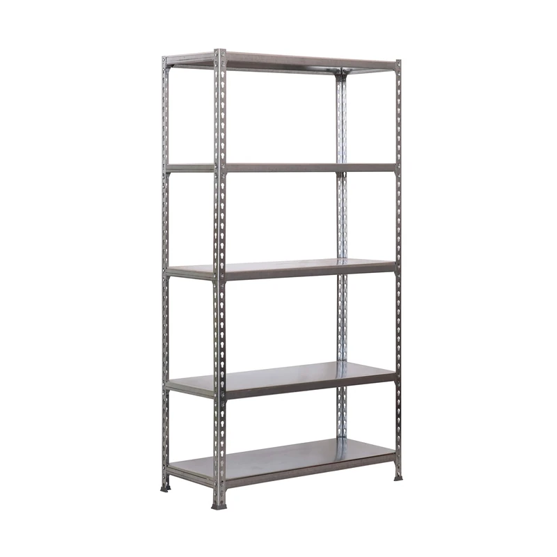 Simon Rack Garage Shelving Units 2000x1200x400 mm, 5 Tier Steel Rack, 200 kg per Shelf, Galvanised - Simonclick