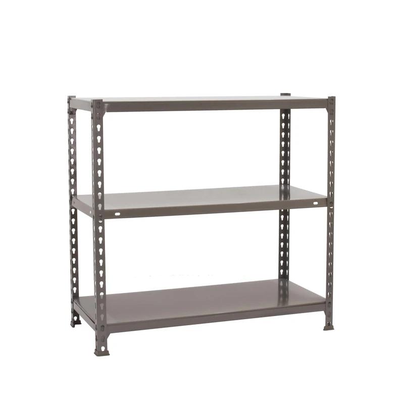 Simon Rack Garage Shelving Unit 900x900x500 mm, 3 Tier Steel Rack with Reinforced 150 kg End Shelves, Grey – Ecoclick